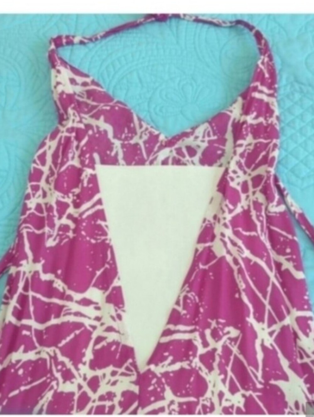 Pink Backless Halter Beach Maxi Dress Loungewear, Swimsuit Coverup One Size - Picture 5 of 8